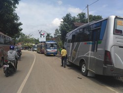 Jembatan Putrapinggan Ambles, Tarif Bus Jurusan Pangandaran Tetap Normal
