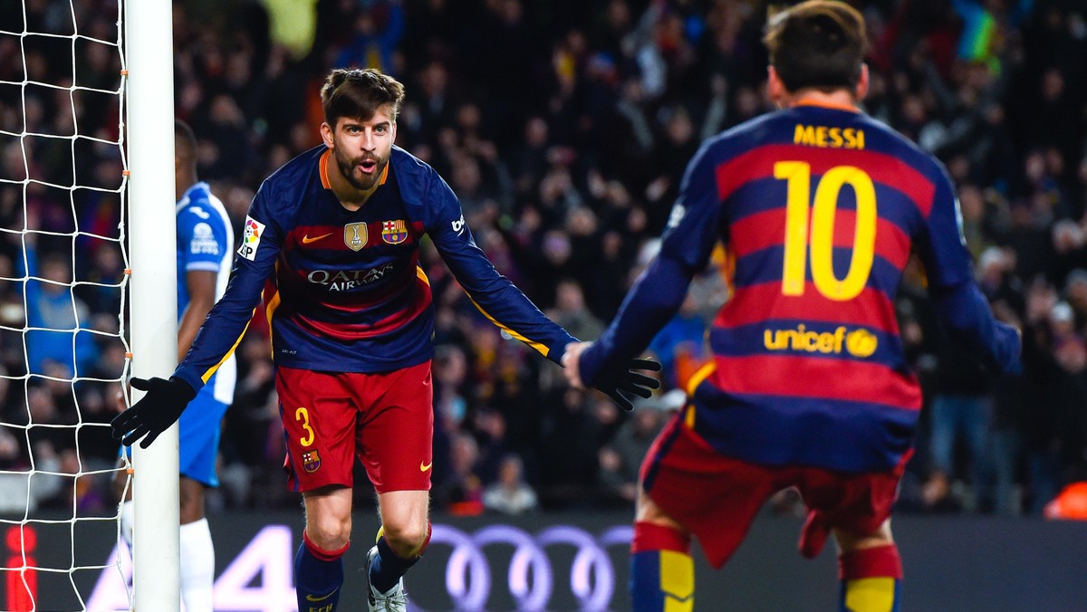 Gerard Pique dan Lionel Messi, alumni La Masia. (Foto: David Ramos/Getty Images)