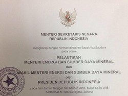Presiden Jokowi Lantik Menteri ESDM Pukul 13.30 WIB, Siapa?