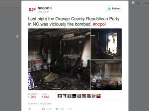 Kantor Partai Republik di North Carolina AS Dilempari Molotov Kantor Partai Republik di North Carolina AS Dilempari Molotov