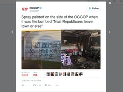 Kantor Partai Republik Dilempari Molotov, Trump Tuduh Pendukung Hillary