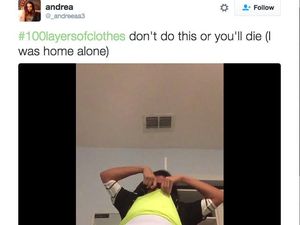 Lakukan Tantangan Pakai 100 Baju, Remaja Ini Histeris Saat Tak Bisa Melepasnya