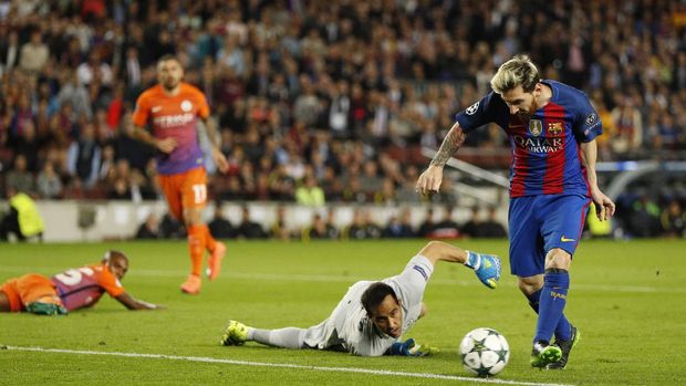 Lionel Messi sudah mencetak delapan gol ke gawang klub asal Kota Manchester.