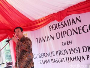 Ahok Resmikan Taman Diponegoro