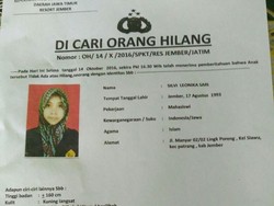 Mahasiswa di Jember ini Menghilang Usai Pamit Beli Mi