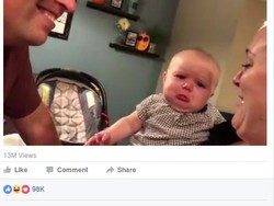 Video Bayi yang Cemburu Saat Ayah dan Ibunya Berciuman Ini Jadi Viral