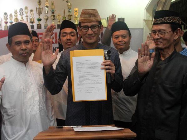 Sandiaga Terima Dukungan Forum Santri Jakarta