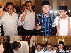 Begini Kemesraan Pasangan Calon di Penetapan KPUD DKI Minus Ahok-Djarot