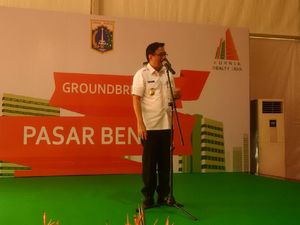 Resmikan Ground Breaking Pasar Benhil, Djarot: Ini Kawasan Strategis
