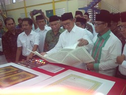 Menag Resmikan Percetakan Mushaf Alquran Standar Indonesia di Bogor