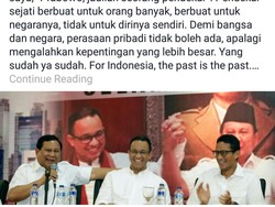Pernah Jadi Lawan Politik, Ini Kisah di Balik Dukungan Prabowo ke Anies