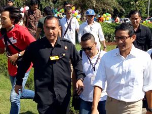 Pulang dari Amerika, Sandiaga Uno Menyusul ke Deklarasi Kampanye Damai