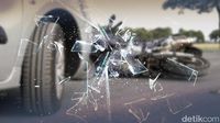 Potret Pedagang Ditabrak Lari Pajero, Ikan Dagangan Berantakan