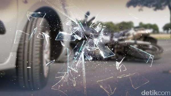 Potret Pedagang Ditabrak Lari Pajero, Ikan Dagangan Berantakan