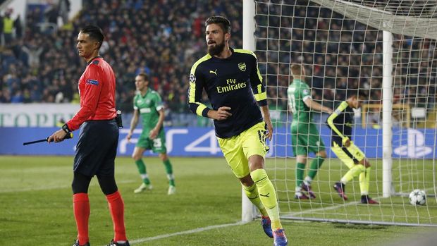 Ludogorets vs Arsenal 2-2 Saat <I>Half Time</I>