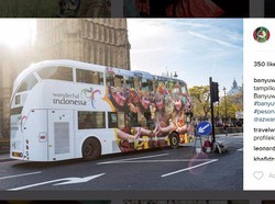 Keren! Saat Foto Barong Banyuwangi Mejeng di Bus Kota London