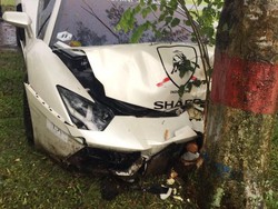 Lambo Aventador Milik Raffi Ahmad Tabrakan