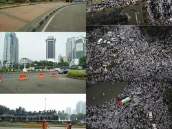 Begini Potret Sekitaran Patung Kuda Sebelum dan Sesudah Kerusuhan 4 November