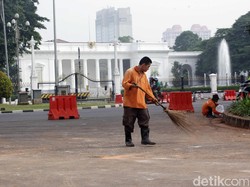 Genangan di Sekitar Istana Sudah Surut, Lalin Ramai