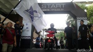 Pengujian Motor Listrik Gesits dari Jakarta Hingga Bali Dimulai