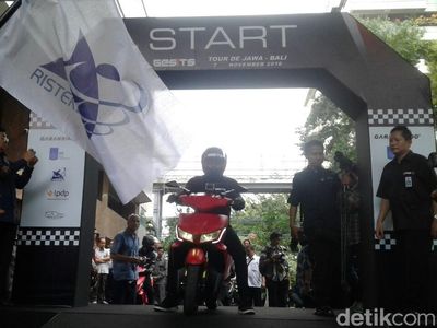 Pengujian Motor Listrik Gesits dari Jakarta Hingga Bali Dimulai