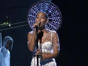 Solange Tampil dengan Rambut Jaring Laba-laba Berhiaskan 2 Ribu Swarovski