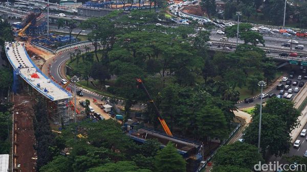 Penampakan Terkini Proyek Simpang Susun Semanggi