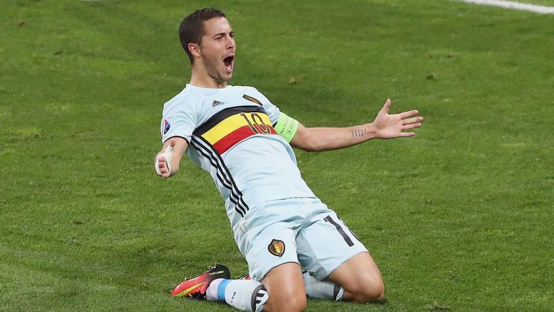 Cedera Betis, Hazard Batal Perkuat Belgia Cedera Betis, Hazard Batal Perkuat Belgia