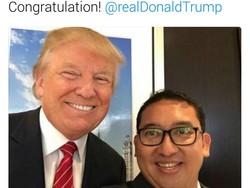 Pamer Foto Selfie dengan Trump, Fadli Zon: Congratulation!