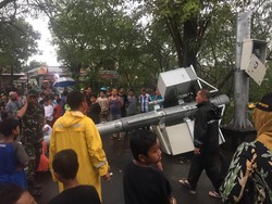 Tower di Cipayung Jakarta Timur Roboh Akibat Angin Kencang
