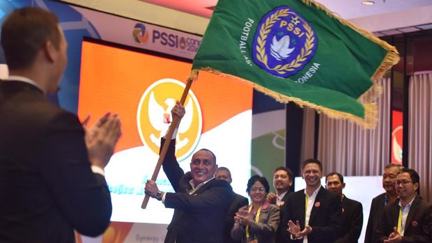 Edy Rahmayadi saat terpilih sebagai Ketua Umum PSSI pada Kongres PSSI di Jakarta pada 10 November 2016. (