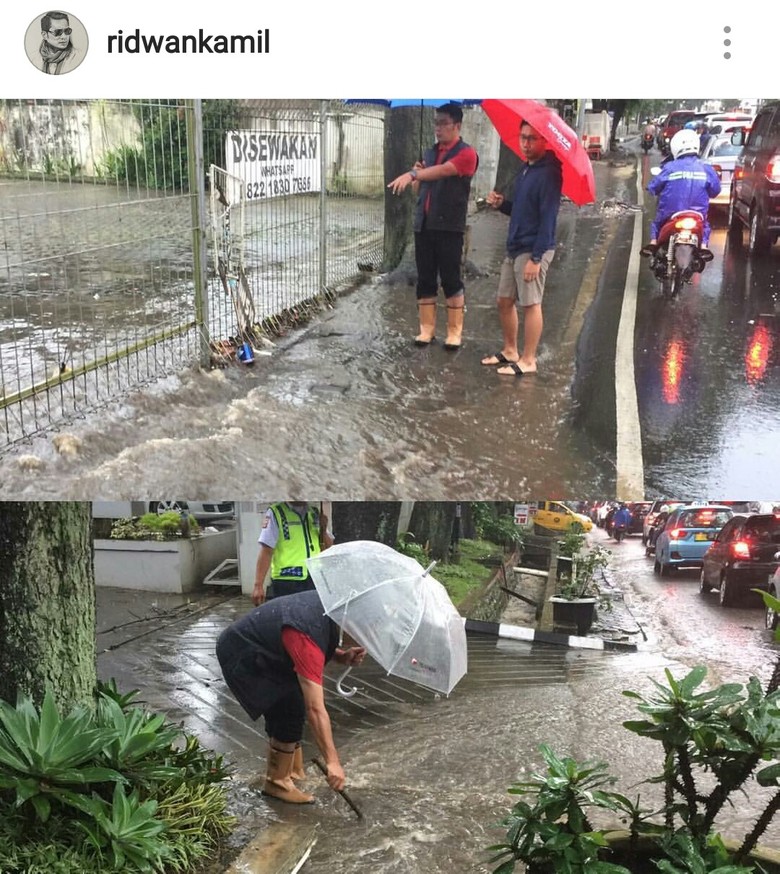 Ridwan Kamil: Akses Masuk Gedung dari Beton Penyebab Air Melompat ke Jalan