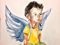 #RIPIntan, Lukisan Intan Olivia Korban Bom Samarinda Ini Viral di Medsos