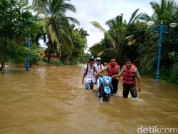 Banjir di Rohul Riau Menyusut, 978 KK Kena Dampaknya dan Sempat Mengungsi