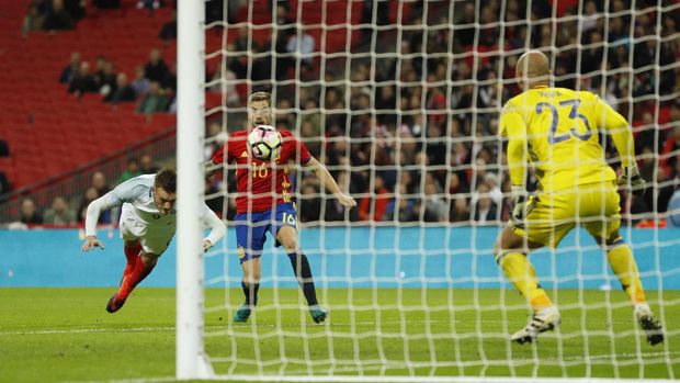 Dua Gol Spanyol di Menit-Menit Akhir Batalkan Kemenangan Inggris