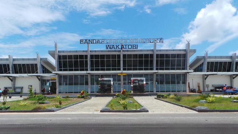 Ilustrasi Bandara Matahora Wakatobi (Melissa Bonauli/detikTravel) Ilustrasi Bandara Matahora Wakatobi (Melissa Bonauli/detikTravel)