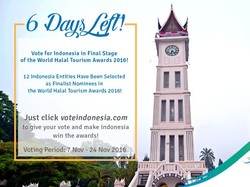 6 Hari Lagi! Ayo Vote Perwakilan Indonesia di Ajang Kompetisi Wisata Halal