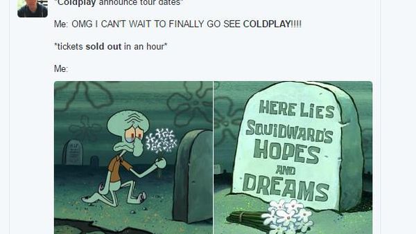 Tiket Coldplay Sold Out, Meme Jadi Tempat Curhat