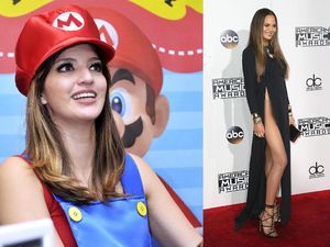 Cantiknya Nia Ramadhani Berkostum Mario Bros, Chrissy Teigen Nyaris Ekspos Organ Intim