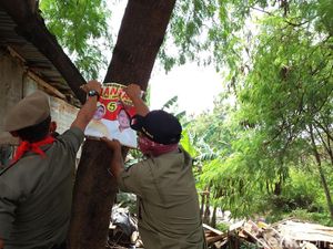 Peraga Kampanye di Bekasi yang Ditempel di Pohon dan Salahi Aturan Dibersihkan