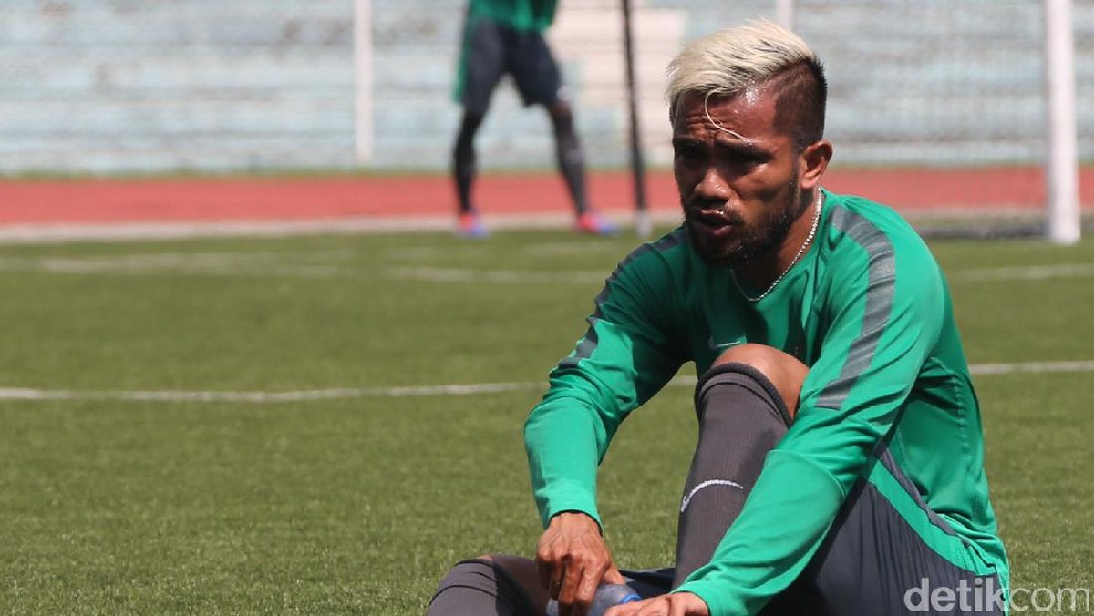 Zulham Zamrun saat berlatih bersama timnas. Foto: Rachman Haryanto/detikSport