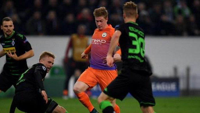 De Bruyne Akui Jalani Laga Berat di Markas Gladbach