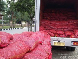 Polisi Kembali Amankan Bawang Merah Asal India, Kali Ini Beratnya 12 Ton