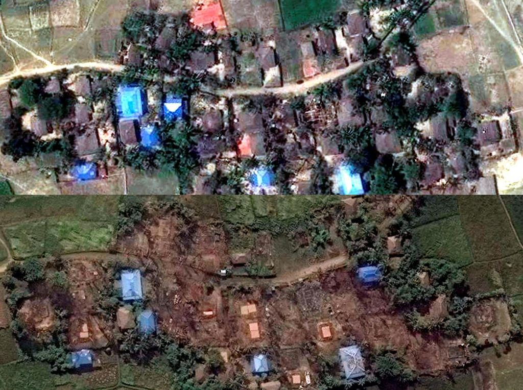 Kondisi Pemukiman Etnis Rohingya di Myanmar Before and After Kondisi Pemukiman Etnis Rohingya di Myanmar Before and After