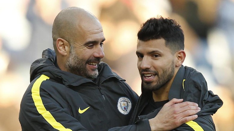 Performa Aguero Menurun, Guardiola Tak Khawatir Performa Aguero Menurun, Guardiola Tak Khawatir