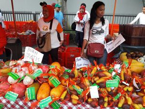 Kementerian Pertanian Bagikan 10 Ribu Buah di Car Free Day Jalan Thamrin Kementerian Pertanian Bagikan 10 Ribu Buah di Car Free Day Jalan Thamrin
