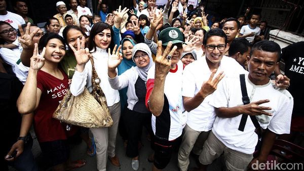 Sandiaga Ajak Artis Helmalia Putri Kampanye di Tomang