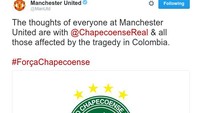 Beberapa klub kenamaan dunia menyatakan bela sungkawa atas musibah yang dialami Chapecoense. Di Inggris salah satunya adalah Manchester United. (Foto: ist)