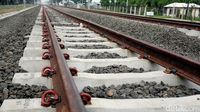 Rel dan Stasiun Kereta Bandara Mulai Terlihat