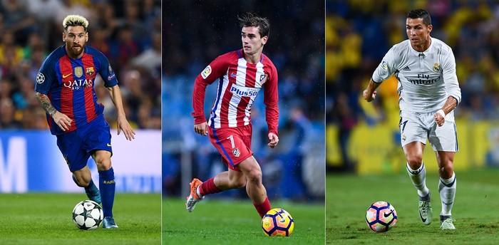 Finalis Pemain Terbaik Dunia FIFA 2016: Messi, Ronaldo, dan Griezmann